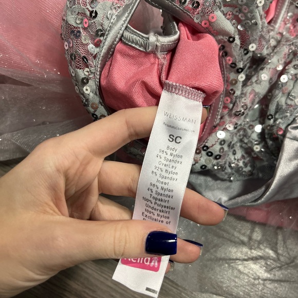 Weissman Silver & Pink Ballet Dance Costume - Picture 4 of 5